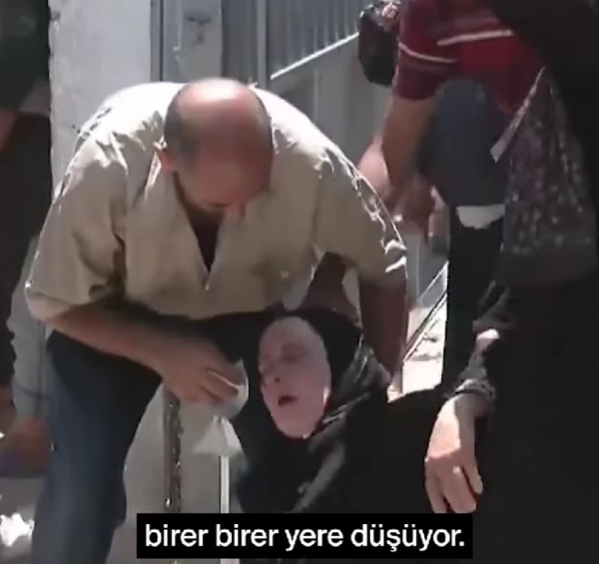 Gazzeli Kadın Canlı Yayında Açlıktan Bayıldı
