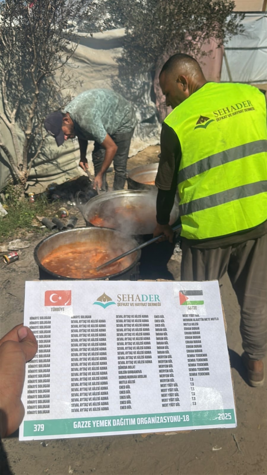 Gazze’ye Yardım Eli: 18. Yemek Dağıtım Organizasyonu